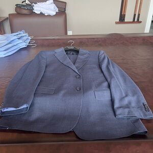 Tommy Hilfiger Grey/Black Mens 44L Suit